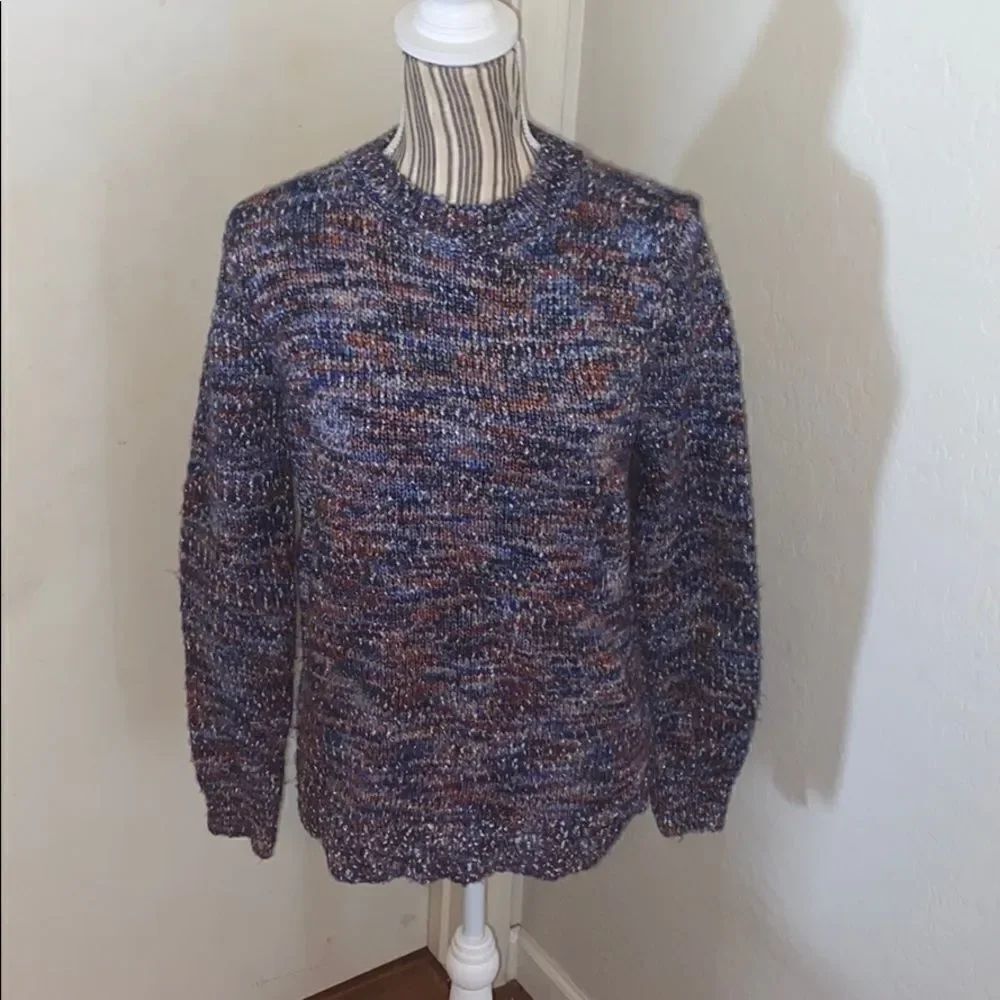 Loft Multi Color Pullover Sweater Contemporary Casual Work Professional